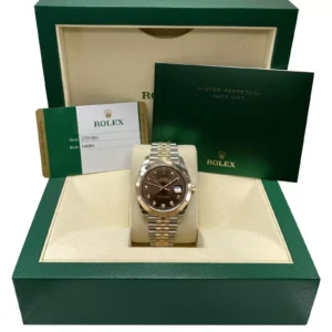 RLX Datejust 41mm 126301 Chocolate Diamond Jubilee Steel and Everose Gold Watch