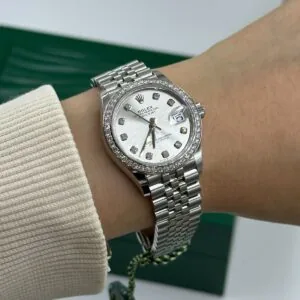 RLX Datejust m278384RBR-0033/0034 Silver 31mm Dial Oyster Watch