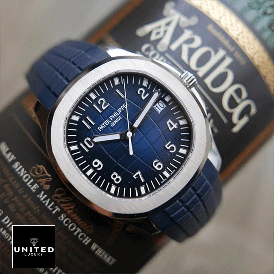 Patek Philippe White Gold Replica 5 Patek Philippe Geneve Blue Dial Replica front view