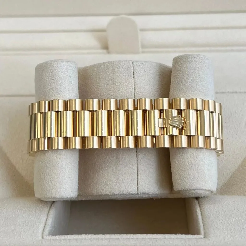 RLX Day-Date 40mm Champagne Diamond Dial and Bezel Yellow Gold President Bracelet 228348RBR-0002