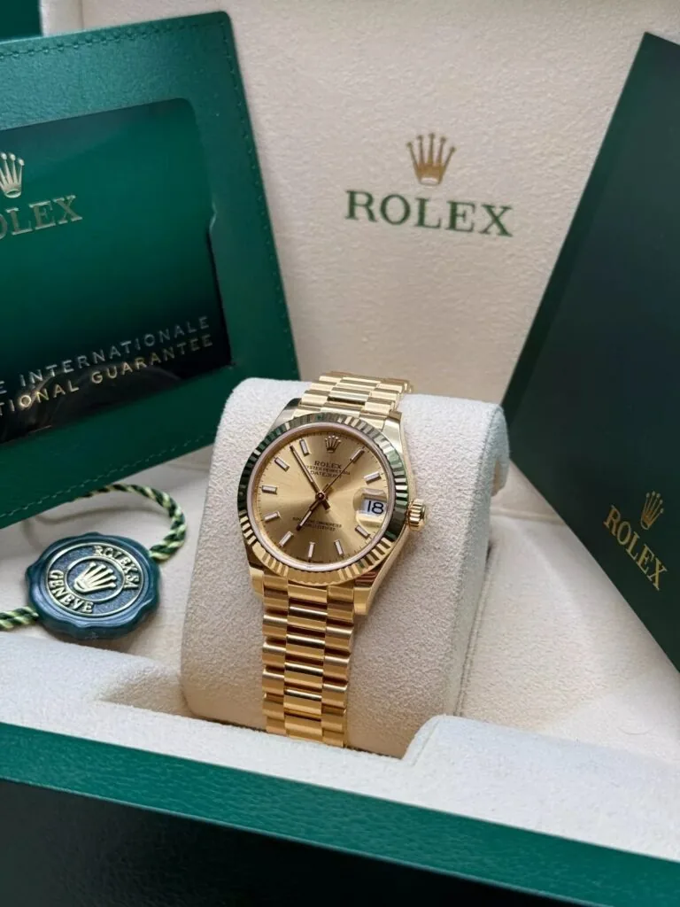 RLX Datejust m278278-0040 Champagne 31mm Dial President Bracelet Watch