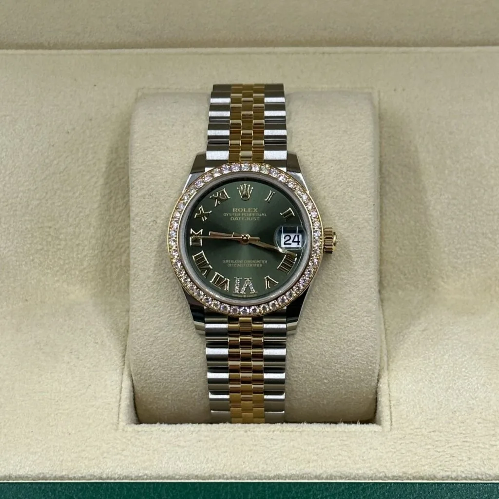 RLX Datejust m278383RBR-0015/0016 31mm Olive Green Dial Oyster Bracelet